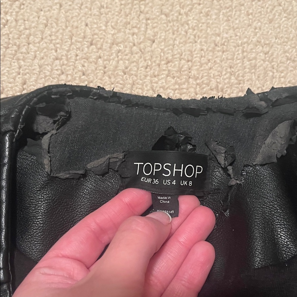 Topshop | Classic Leather Jacket - Picture 2 of 7